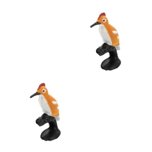 HEMOTON 2 Stück Simulationsmodell simulierter Specht Specht-Modell realistischer Specht aus Kunststoff Specht Figur Specht-Statue Tiermodell Specht-Tierspielzeug Plastik von HEMOTON