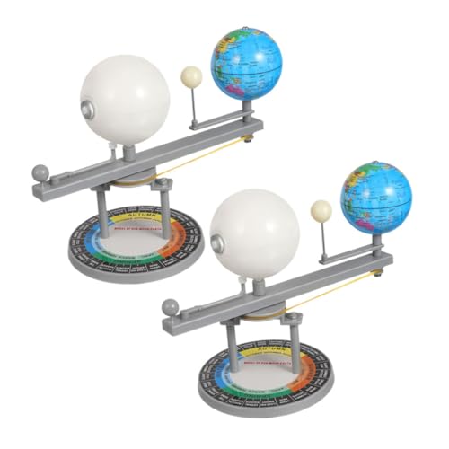 HEMOTON 2 Stück Solarfinsternismondinstrument Lehre des Sonnensystems Sun Moon Science Astronomisches Modellkit Astronomisches Wissenschaftsset Sonnensystem Erde Mondsonne Plastik von HEMOTON