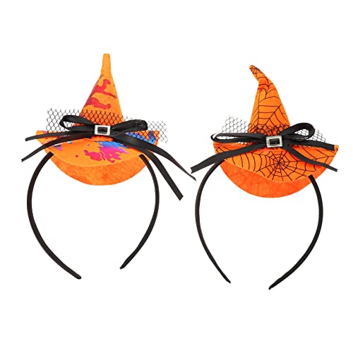 HEMOTON 2 Stück Teiliges Halloween Hexenhut Stirnband Party Kopfschmuck mit Spinnennetz Design Stabile Wiederverwendbare Haarreifen für Halloween Kostüm Party Komfortabel und Auffällig HEMOTON 2 Stück Teiliges Halloween Hexenhut Stirnband Party Kopfschmuck mit Spinnennetz Design Stabile Wiederverwendbare Haarreifen für Halloween Kostüm Party Komfortabel und Auffällig von HEMOTON