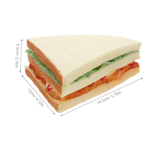 HEMOTON 2 Stück Teiliges Künstliches Sandwich Realistische Brotnachbildung Langlebiges Dekorationsmodell für Küche Fotografie und Restaurantdisplay von HEMOTON