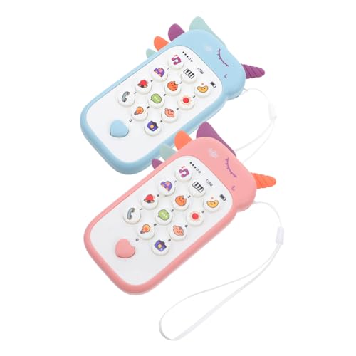 HEMOTON 2 Stück Teiliges Lerntelefon mit Klaren Sounds Interaktivem Spiel und Musik Kindersicheres Telefon für Kleinkinder zur Frühkindlichen Kommunikation und Eltern Junge Mädchen HEMOTON 2 Stück Teiliges Lerntelefon mit Klaren Sounds Interaktivem Spiel und Musik Kindersicheres Telefon für Kleinkinder zur Frühkindlichen Kommunikation und Eltern Junge Mädchen von HEMOTON