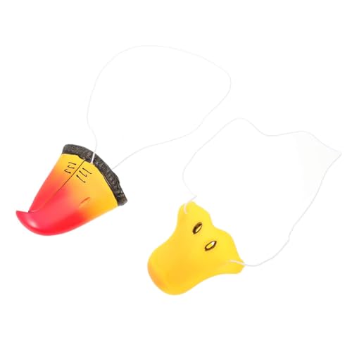 HEMOTON 2 Stück Teiliges Tiernasen Cosplay mit Enten und Papageienmotiven Tragbare Faschings und Halloween Requisiten Wiederverwendbare Lustige und Realistische Tiernasen für Kostüm und von HEMOTON