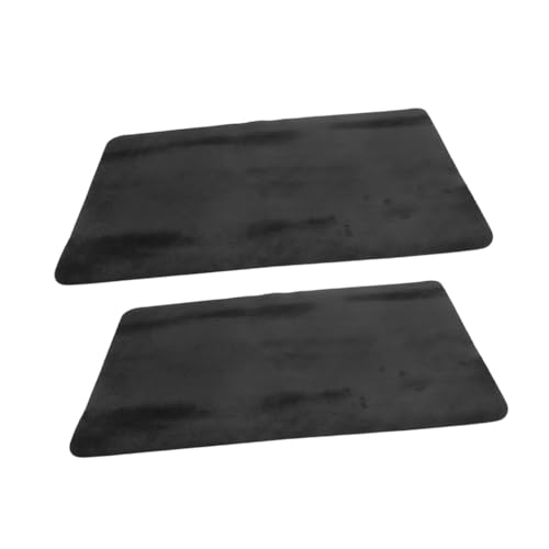 HEMOTON 2 Stück Zauberkartenmatte Party zubehör zaubermatte zaubertricks Mahjong-Matte für den Tisch Karte Tischmatte Pokertischmatte Gimmick-Requisiten Brettspiel Matte Gummi Black von HEMOTON