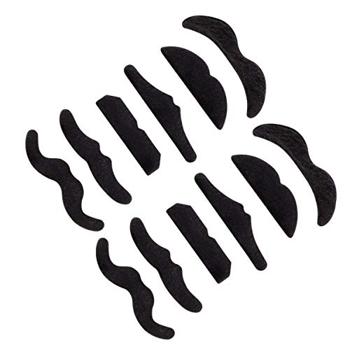 HEMOTON 2 Stück falscher Bart falscher Schnurrbart für Mann Streich Dame Halloween Costume Halloween Kleidung baustützen Maskerade Partydekorationen Halloween-Schnurrbärte Black von HEMOTON