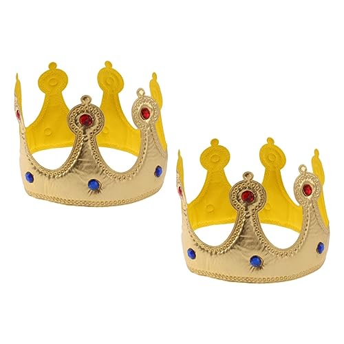 HEMOTON 2 Stücke Krone Geburtstagshut kronen für weinachts Kindergeburtstag wheinachtsgeschenke weihnachtspresent Kostümzubehör Kinderkrone Tuch Golden HEMOTON 2 Stücke Krone Geburtstagshut kronen für weinachts Kindergeburtstag wheinachtsgeschenke weihnachtspresent Kostümzubehör Kinderkrone Tuch Golden von HEMOTON