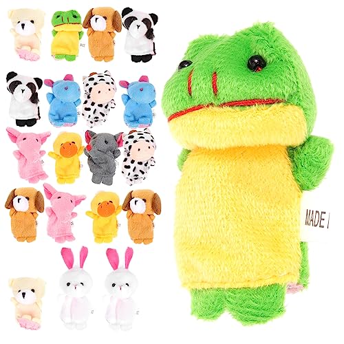 HEMOTON Pädagogische Fingerpuppen Mit Tiermotiv 20 Stück Handpuppen Für Kleinkinder Weiches Material Zum Geschichtenerzählen Rollenspiel Und Lernen Zufälliger Stil von HEMOTON