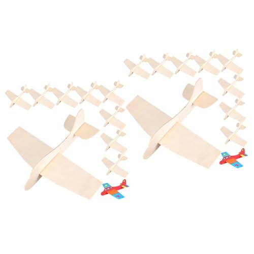 HEMOTON 20 STK Leere Holzflugzeuge kinderbeschäftigung Kinder bastelset unvollendetes Segelflugzeug Spielzeug für Kinder Kinderspielzeug Spielzeuge Flugzeugspielzeug Flugzeugmodell Jesus von HEMOTON