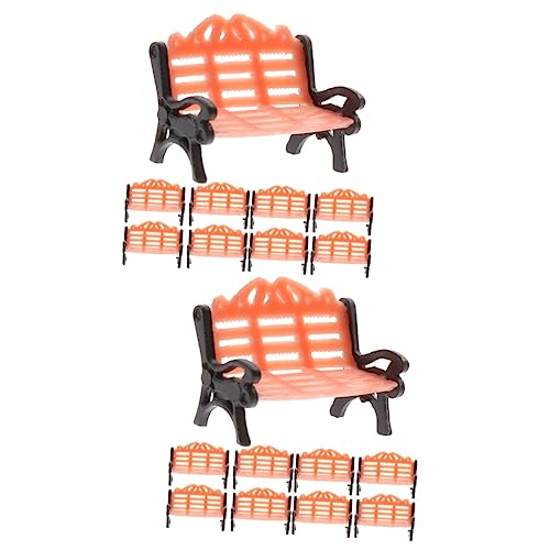HEMOTON 20 STK Parkstuhl Modell Outdoor-Stuhl Miniatur-Möbeldekormodell Strandstuhl Ornament Mini-Gartenbank gartenbank Spielzeug draussen schmücken Cooler Stuhl Dekorationen Plastik von HEMOTON
