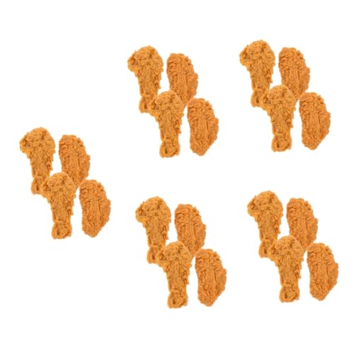 HEMOTON 20 STK Simulation Hähnchensc henkel Hähnchen flügel Anzug gefälschter Fuß Hühnerflügel Modelle Faux-Food-dekor verschleißfestes Lebensmitteldekor Hähnchen-Popcorn einstellen Kind von HEMOTON