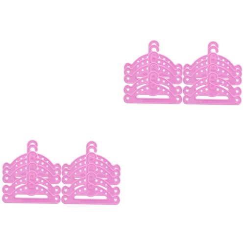 HEMOTON 20 Stück 18 Praktischer Kleiderbügel Puppenaufhänger Wandaufhänger Für Kleidung Lagerung Kleiderschrank Traumschrank Kleiderpuppen Kleidung Und Accessoires Mädchen Rosa Pack von HEMOTON