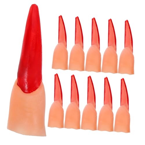 HEMOTON 20 Stück Halloween schminke Halloween Make up Verkleidung Party assecoires Hexennägel für Fälschung Nagel gefälschte Hexennägel Halloween-Hexenfinger Plastik rot HEMOTON 20 Stück Halloween schminke Halloween Make up Verkleidung Party assecoires Hexennägel für Fälschung Nagel gefälschte Hexennägel Halloween-Hexenfinger Plastik rot von HEMOTON
