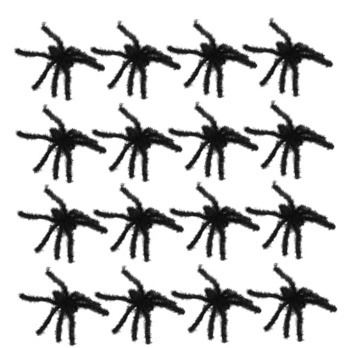 HEMOTON 20 Stück Halloween-simulationsspinne Knifflige Requisiten Halloween Requisiten Spinne Black von HEMOTON