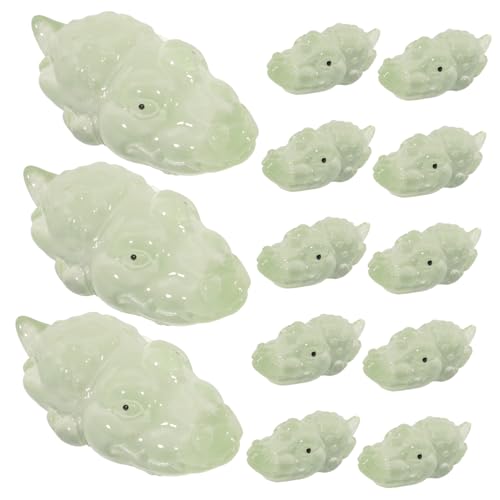 HEMOTON 20 Stück Im Dunkeln Leuchtendes Krokodil Miniatur - alligatorfiguren Mikrolandschaftstiere Mini - alligatorfiguren Winziger Alligator Mini - tierfiguren - Tierstatue Harz von HEMOTON