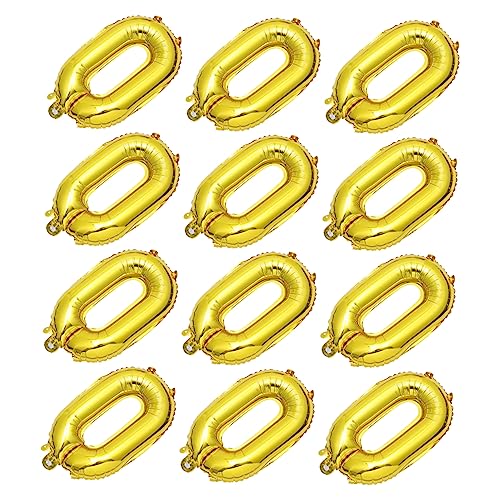 HEMOTON 20 Stück Kettenfolienballons Goldballons Klare Ballons Ballonpumpe Elektrische Seifenblasenmaschine Ballonkette Ballongirlande Schwebepartyballon Helium Aufblasbare Aluminiumfolie von HEMOTON