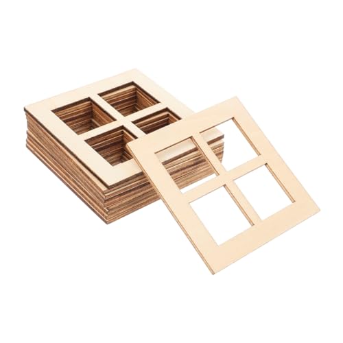 HEMOTON 20 Stück Miniatur Fensterrahmen aus Holz Maßstab 1:12 Puppenhaus Zubehör Selbstgemacht Dekoration Miniaturhaus Fenster für Kreative Bastelprojekte HEMOTON 20 Stück Miniatur Fensterrahmen aus Holz Maßstab 1:12 Puppenhaus Zubehör Selbstgemacht Dekoration Miniaturhaus Fenster für Kreative Bastelprojekte von HEMOTON