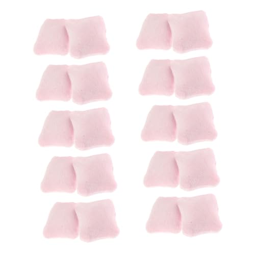 HEMOTON 20 Stück Mini Kissen Modell Winziges Wurfkissen Miniatur Puppenhauskissen Mini Kissen Für Für Puppenhaus Winzige Möbelmodell Flanell von HEMOTON