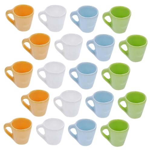 HEMOTON 20 Stücke Miniatur Tee Tassen Set Mini Tassen Für Puppenhaus Gemalt Becher Requisiten von HEMOTON