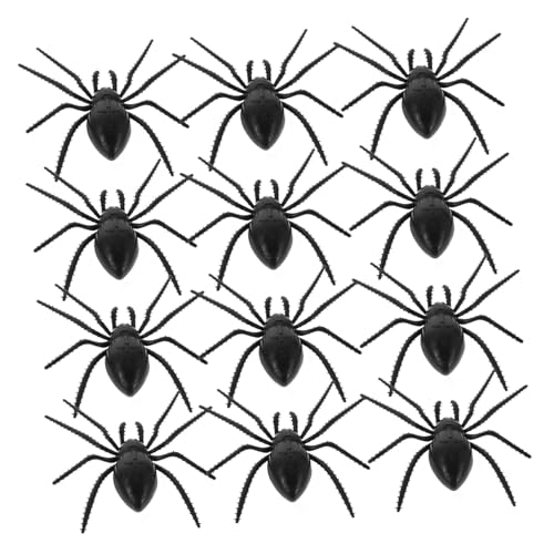 HEMOTON 20 Stück Realistische Halloween Spinnen aus Kunststoff Kleine Dekorative Spinnen Gruselige Party Deko Wiederverwendbare Leichte Fake für DIY Halloween Atmosphäre von HEMOTON