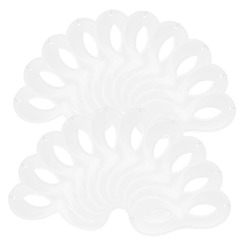 HEMOTON 20 Stück Teiliges DIY Handbemalte PVC Flocking Masken Weiche Bequeme Masken für Halloween Karneval und Kinderpartys für Kreative Bastelprojekte von HEMOTON