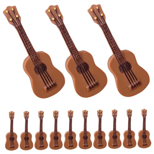 HEMOTON 20 Stück Teiliges Miniatur Gitarrenmodell aus Harz Realistische Kleine Gitarren Figuren Dekoratives Musikinstrument für Puppenhaus DIY Mini Haus Dekoration Detailgetreu und Fein von HEMOTON