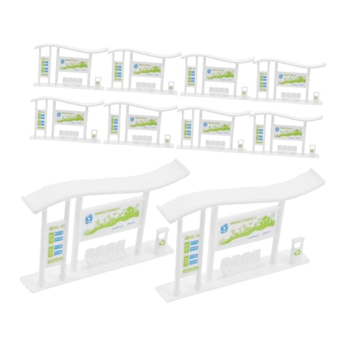 HEMOTON 20 Stück Teiliges Miniatur-buswartehäuschen aus Kunststoff Realistische Modell-bushaltestellen für Puppenhäuser Städtische Bahnstation Deko für Landschaftsgestaltung und von HEMOTON