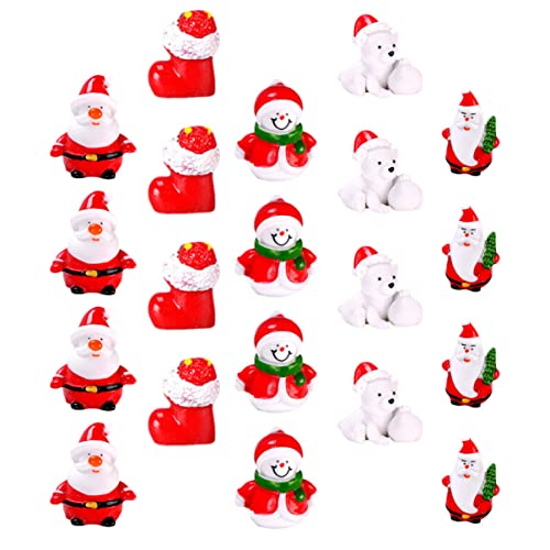HEMOTON 20 Stück Weihnachtspuppen Baumschmuck Aus Kunstharz Mini Kugeln Für Kleine Bäume Weihnachtsgeschirr Weihnachtsschmuck Kugeln Puppenhaus Weihnachtsschmuck Weihnachtsfiguren von HEMOTON