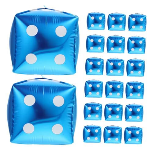 HEMOTON 20 Stück Würfel Folienballons in Blau Glänzende Leichte Wiederverwendbare Partydeko Sechseitige Würfelform für Geburtstagsfeiern Festivals und Männerpartys HEMOTON 20 Stück Würfel Folienballons in Blau Glänzende Leichte Wiederverwendbare Partydeko Sechseitige Würfelform für Geburtstagsfeiern Festivals und Männerpartys von HEMOTON