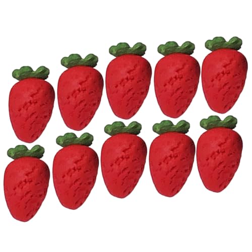 HEMOTON 20 Stücke Mini Faux Erdbeere Decor Mini Künstliche Erdbeeren Harz Mini Erdbeere Erdbeeren Ornament von HEMOTON