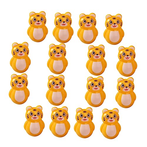 HEMOTON 20 Stücke Tumbler Auto Mini Autos Desktop Schmuck Wackelt Tiger Schmuck Wackelt Puppe Tumbler Kunststoff von HEMOTON