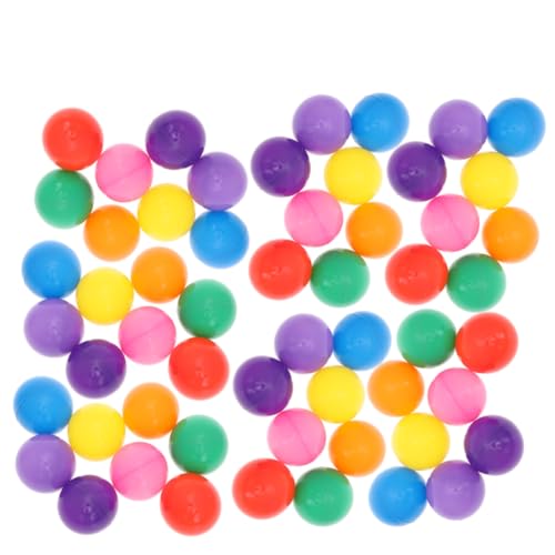 HEMOTON 200 Stück Bunte Ocean Balls aus Umweltfreundlichem PE ohne Scharfe Kanten Fördert Hand Augen Koordination und Gruppenspiel für Junge Mädchen und Kleinkinder im Netzbeutel von HEMOTON