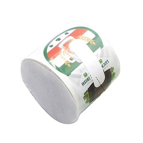 HEMOTON 200 Stück Irish Day Aufkleber Kreisaufkleber Nagelaufkleber Runde Aufkleber Dekoration St Patrick's Day Aufkleber St Patrick's Day Aufkleber Kupferpapier Selbstklebendes von HEMOTON