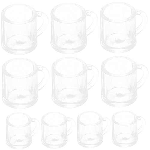 HEMOTON 20St Zubehör für Miniaturmodelle Wohnkultur winziger Wasserbecher Miniaturpuppen Espressotasse Kaffeebecher Foto-Requisiten Mini-Hausdekorationen Schreibtisch Gläser von HEMOTON