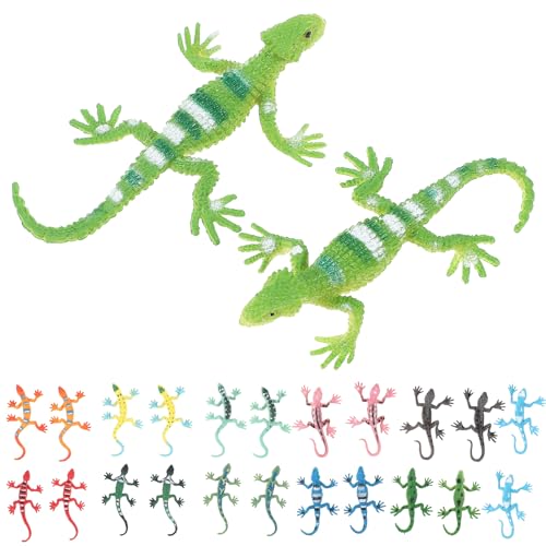 HEMOTON 24 Pcs Eidechsenmodell Spielzeugeidechsen Für Dehnbares Dinosaurier- Klebriges Eidechsenspielzeug Federnd Füllstoffe Stofftier Kunststoff-PVC HEMOTON 24 Pcs Eidechsenmodell Spielzeugeidechsen Für Dehnbares Dinosaurier- Klebriges Eidechsenspielzeug Federnd Füllstoffe Stofftier Kunststoff-PVC von HEMOTON