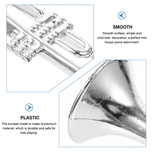 HEMOTON 24 STK Musikinstrumentenmodell Trompete Weihnachtsschmuck Puppenhauszubehör Modelle Spielzeug Mini-Trompete Partydekorationen im hawaiianischen Stil klein Generator von HEMOTON