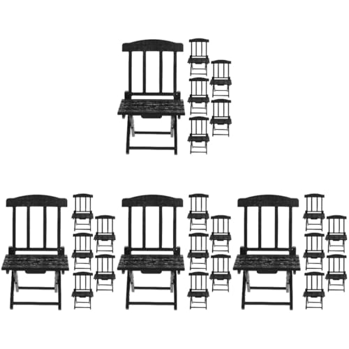 HEMOTON 24 STK Puppenstubenstuhl Strandstuhl Modelle Zubehör für Puppenhäuser Mini-Hausverzierung Mini-Stuhl-Modell Schreibtisch Puppenhaus Anzeige schmücken Ornamente Abs von HEMOTON