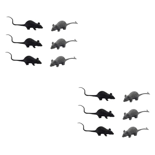 HEMOTON 24 STK Trick- -Requisiten Mini-Plüschtiere weiches Spielzeug Halloween-Spielzeugmaus Sully Plüsch Spielzeuge lustige Mausrequisiten künstliche -Requisiten kleine Modell von HEMOTON