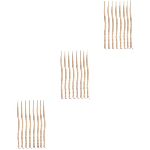 HEMOTON 24 Stck. Teiliges Realistisches Holzschlangen Umweltfreundliches Holzmaterial Glatte Oberfläche Interaktives Party Trickspielzeug für Kleinkinder als und Dekoration von HEMOTON
