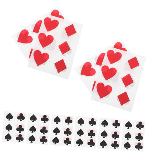 HEMOTON Party Favor Aufkleber Stück Poker Cup Klebepatches Spielkartenaufkleber für Themenveranstaltungen von HEMOTON