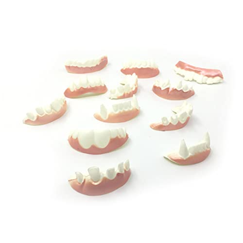 HEMOTON 24 Stück Falsche Zähne Hässliches Zombie Lustiges Streich Make Up Vampir Monster Kostüm Requisiten Gruselige Halloween Reißzähne Cosplay Modelle Parodie Zahn Künstliche von HEMOTON