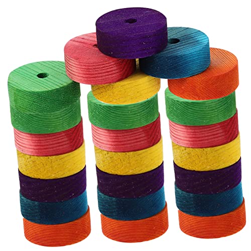 HEMOTON 24 Stück Teiliges Bunte Holzräder für DIY Modellbau für Kreative Bastelprojekte Geeignet für BAU von Spielzeugautos und Modelle von HEMOTON
