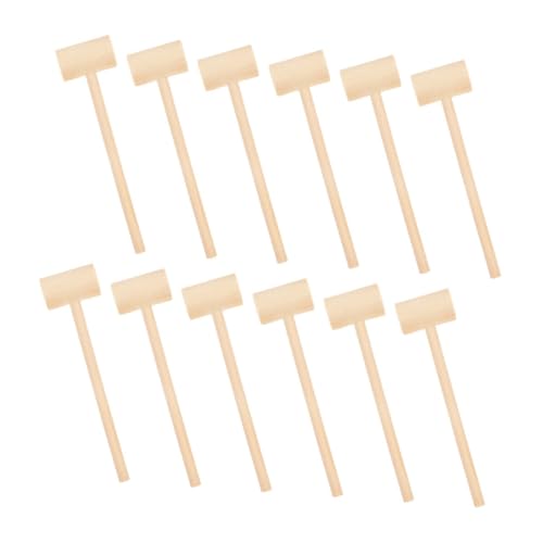 HEMOTON 24stücke Mini-holzhammer Zum Knacken Von Schokolade Werkzeug Für Schoko-Handwerk DIY-projekte Partyspiele Zubehör Für Kinderaktivitäten von HEMOTON
