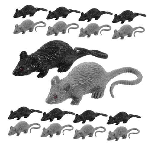HEMOTON 24stücke Spielzeugmäuse Realistische Falsche Ratten Für Halloween Dekoration Spooky Streich Party Requisiten Tier Gruselige von HEMOTON