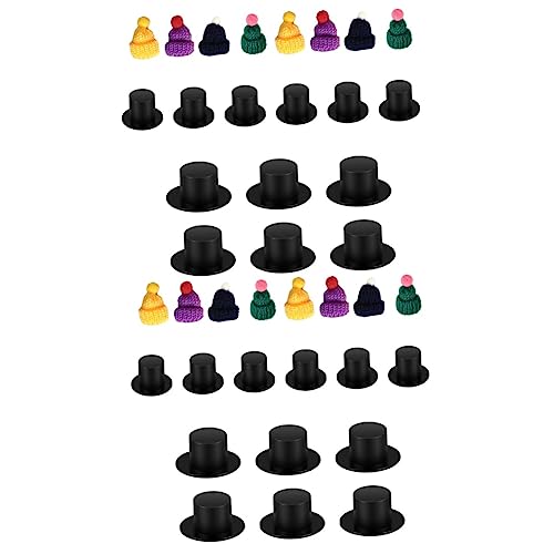 HEMOTON 240 STK Weihnachtshut selber Machen Zubehör für die Puppenherstellung Gadget zum Selbermachen Weihnachtsbasteln mit Kindern bastelsets für Kinder Weihnachten Zylinder Spielzeuge von HEMOTON