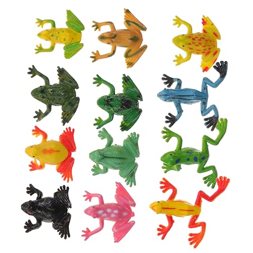 HEMOTON Frosch-Modell-spielzeugset – 24-teilige Frosch-Dekorationen Pädagogisches Lernspielzeug Spaß Für Kinder Heimdekoration von HEMOTON