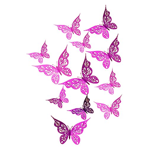 HEMOTON 24st Schmetterling Wandtattoo Schmetterlingsmusteraufkleber Wandtattoo Schmetterlinge Wandschmetterlinge Für Zuhause 3D-Schmetterlings-Aufkleber Papier Rosy HEMOTON 24st Schmetterling Wandtattoo Schmetterlingsmusteraufkleber Wandtattoo Schmetterlinge Wandschmetterlinge Für Zuhause 3D-Schmetterlings-Aufkleber Papier Rosy von HEMOTON