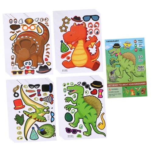 HEMOTON 25 Bögen Mix and Match Sticker Aufkleber Mix and Match Decal Bastelprojekt Sticker Machen Sie Ihren Eigenen Aufkleber Ostern Machen Sie Ihren Eigenen Sticker Gesicht Match Sticker von HEMOTON