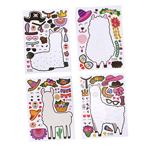 HEMOTON 25 Bögen Mix and Match Sticker Gesicht Match Sticker Bastelprojekt Sticker Mix and Match Decal Ostern Mach Deinen Eigenen Sticker Mach Deinen Eigenen Aufkleber von HEMOTON