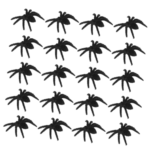 HEMOTON 25 Stück Halloween Deko Haarige Spinnen Realistische Schwarze Künstliche Spinnen Für Gruselige Party Deko Innen Außen Wartungsfrei Leicht Platzierbar von HEMOTON