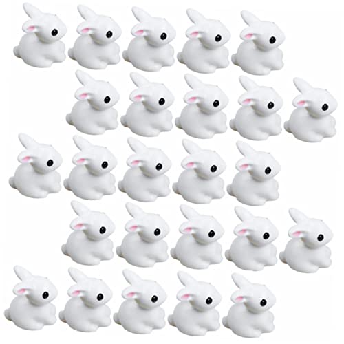 HEMOTON 25 Stück Kaninchen-Ornament Winziges Häschen Mini-Weltraum-Kaninchenfiguren Feengarten-Hasen Miniatur-Kaninchenfigur Kaninchenstatuen Für Hof Und Garten von HEMOTON