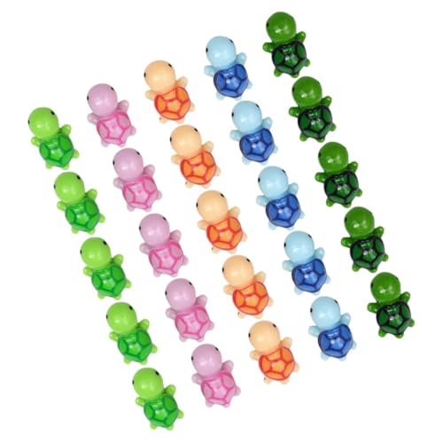 HEMOTON 25 Stück Kleine Schildkrötenpuppentiere Mini Ornamente Schildkröten Charm Schildkrötenfiguren Schildkrötenstatue Mini Tiere Figuren Zum Verstecken Schildkrötenfiguren von HEMOTON